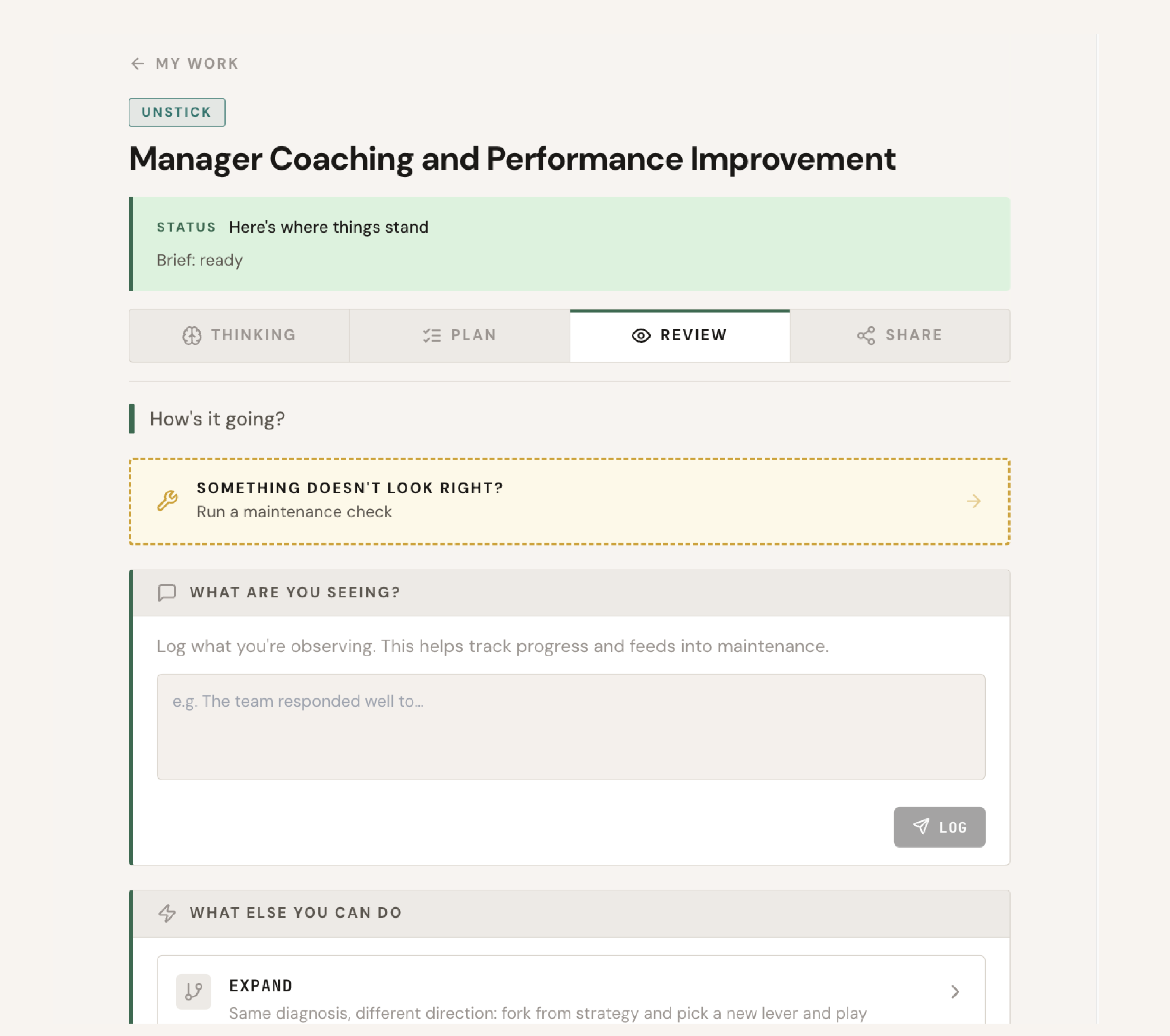 BehaviourKit — Review view